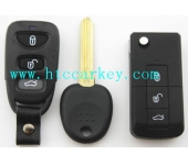 Hyundai 3 Button  Flip Key shell ,Right Blade,Silca: HYN14R