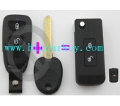 Hyundai 2 Button  Flip Key shell ,Right Blade, With Battery Holder,Silca: HYN14R