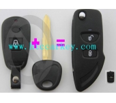 Hyundai 2 Button  Flip Key shell ,Left Blade, With Battery Holder,Slica: HYN6