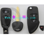 Hyundai 2+1 Button  Flip Key shell ,Left Blade,Slica: HYN6