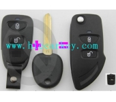 Hyundai 2 Button  Flip Key shell ,Right Blade, With Battery Holder,Slica: HYN14R