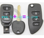 Hyundai 3 Button  Flip Key shell ,Right Blade,Slica: HYN14R