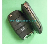 Hyundai 3 Button Modified Flip Key shell ,Slica: TOY48