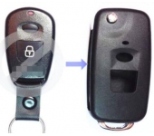 Hyundai 2 Button  Flip Key shell 