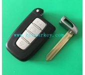 Hyundai 3 Button Remote key shell With Left Blade