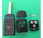 Honda 3 Button Flip Remote Key Shell, With Button