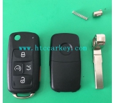 VW 4+1 Button Flip Remote Key Shell , A Type