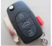 VW 3+1 Button Flip Remote Key Shell Round Head