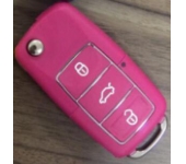 VW New Touareg 3 Button Remote Key Shell, Pink Color