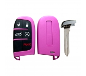 Dodge 4+1 Button Remote Key Shell Pink Color