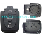 Audi 3 Button Remote Case Without Panic Button with Big Battery place