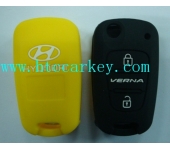 HYUNDAI  smart key silicon rubber case 2 button black and yellow color