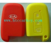 KIA  smart key silicon rubber case 3 button red and yellow color