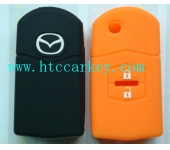 MAZDA  smart key silicon rubber case 2 button orange and black color