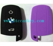 BMW  smart key silicon rubber case  black and purple