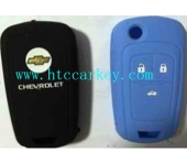 Chevrolet remote silicon rubber case 3 button blue and black color
