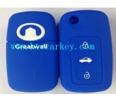 GREAT WALL  smart key silicon rubber case 3 button blue color