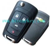 Chevrolet Cruze 3+1 Button Flip Remote Key Shell (With Logo)