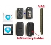 Citroen/Peugeot 2 Button Modified Flip Key Shell Without Battery Renault Style(with logo)
