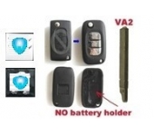 Citroen/Peugeot 3 Button(Light) Modified Flip Key Shell Without Battery Renault Style(with logo)