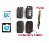 Citroen/Peugeot 3 Button(Trunk) Modified Flip Key Shell Without Battery Renault Style(with logo)