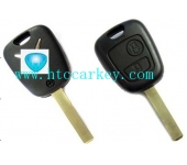 Citroen C3 2 Button Remote Key Shell Without Groove (With Logo)