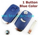 Fiat 1 Button Modified Flip Key Shell Blue Color ( with logo)