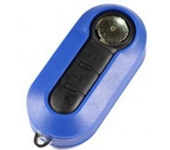 Fiat 3 Button Flip Remote Key Shell Blue Color ( with logo)