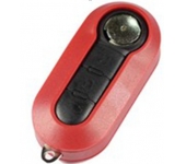 Fiat 3 Button Flip Remote Key Shell Red Color ( with logo)