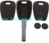 Fiat Transponder key shell With TPX Place without chip Black Color (With Logo)