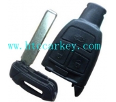 Fiat 3 Button Smart Remote Key Shell with SIP22 Emergency Blade