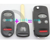 Honda 3+1 Button Flip Remote Key Shell