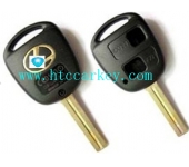 Lexus 2 Button Remote Key Shell Short Blade (Golden Logo)