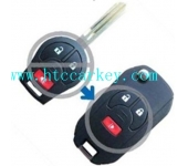Nissan 2+1 Button Replacement Flip Remote Key Shell