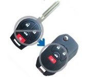 Nissan 3+1 Button Replacement Flip Remote Key Shell