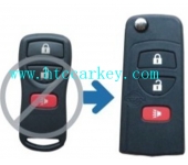 Nissan 3 Button Replacement Flip Remote Key Shell