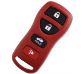 Nissan 4 Button Remote Case Red Color
