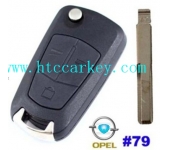 Opel 3 Button Flip Remote Shell