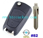 Opel 3 Button  Flip Remote Shell