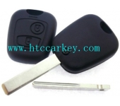 Peugeot 407 2 Button Remote Key Shell With Groove (without logo)