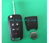 Chevrolet 4+1 Button Flip Remote 315MHZ , ID46 Chip ,FCC ID:OHT01060512
