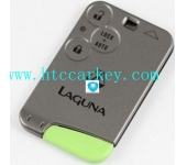 Renault Laguna 3 Button Smart Card Remote Shell with Emergency Blade