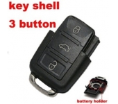 Skoda 3 Button Remote Shell with Battery Holder