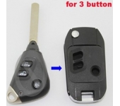 Subaru 3 Button Modified Flip Remote Key Shell (with logo)