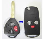 Toyota 2+1 Button Flip Remote Key Shell