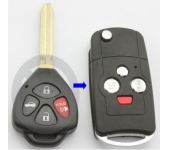 Toyota 3+1 Button Flip Remote Key Shell
