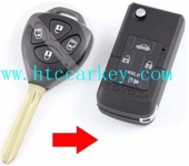 Toyota Camry 4 Button Replacement Flip Remote Key Shell With 