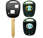 Toyota 2 Button Remote Key Shell (Golden and Silver logo)