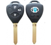 Toyota 3 Button Remote Key Shell (With logo)