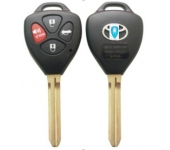 Toyota 4 Button Remote Key Shell USA Style (With logo)